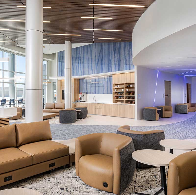 Image shows Registered Interior Designer: Heather Beach, Panama City | Southern Sky Aviation FBO Work sample