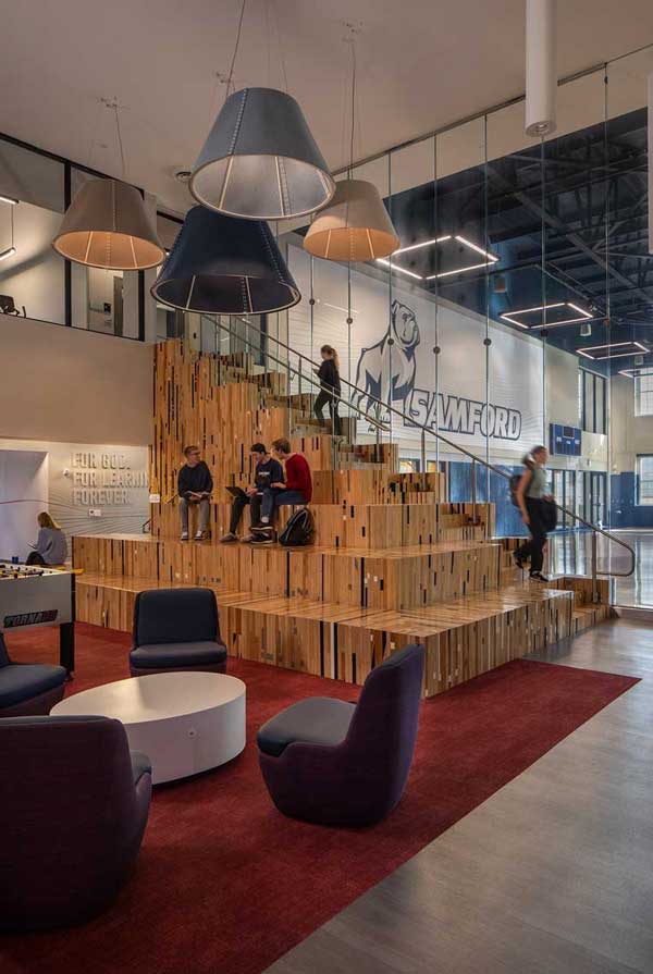 Image shows Registered Interior Designer: S. Pope | Birmingham, Seibert Lobby Samford Work Sample